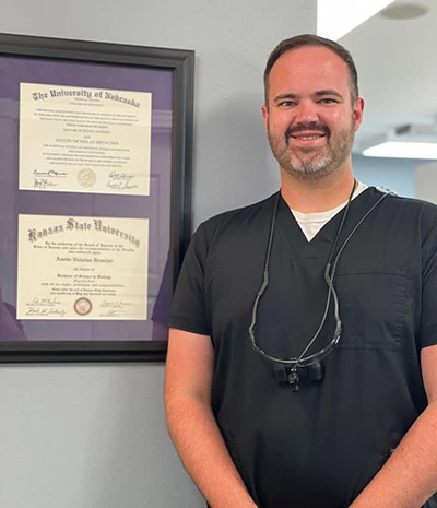 Dr. Austin Hrencher of Hrencher Dental in Dodge City, KS